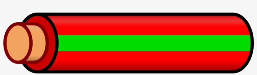 Wire Red Green Stripe - Red With Green Stripe, transparent png download