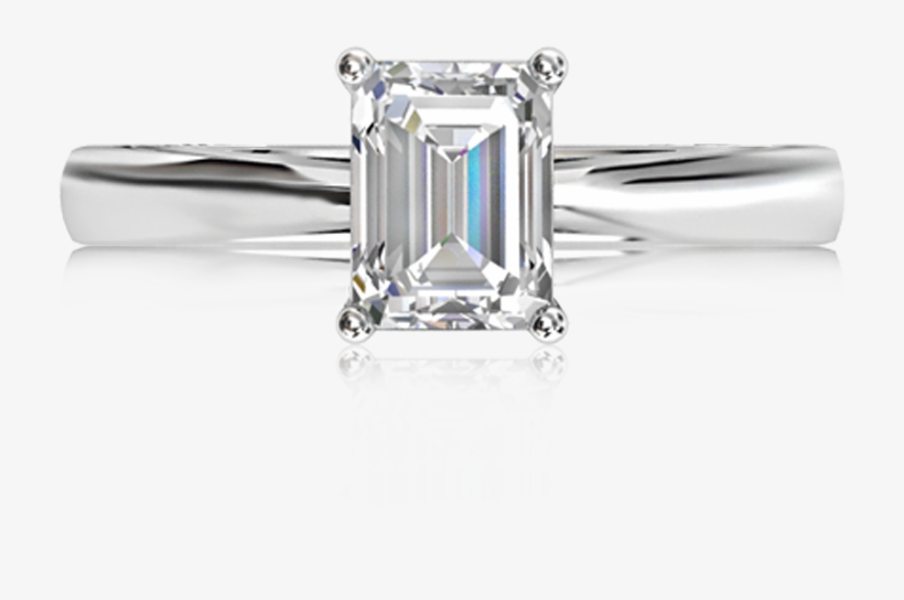 Emerald Cut With Tapered Baguettes Diamond Ring - Pre-engagement Ring, transparent png download