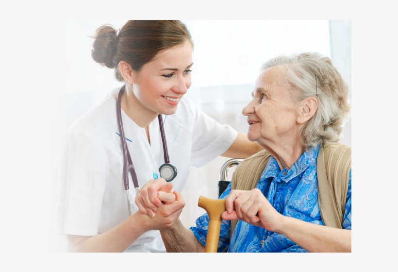 Caregiver Helping Her Patient To Get Up - Nursing Home Nurses, transparent png download