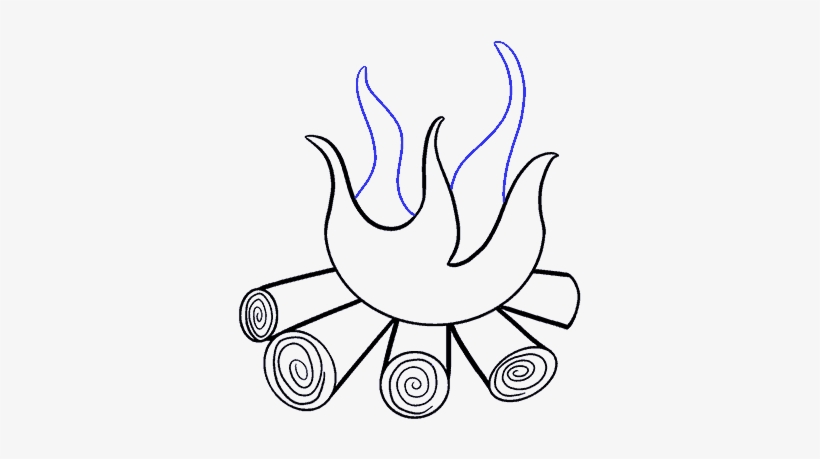 How To Draw Fire - Drawing, transparent png download