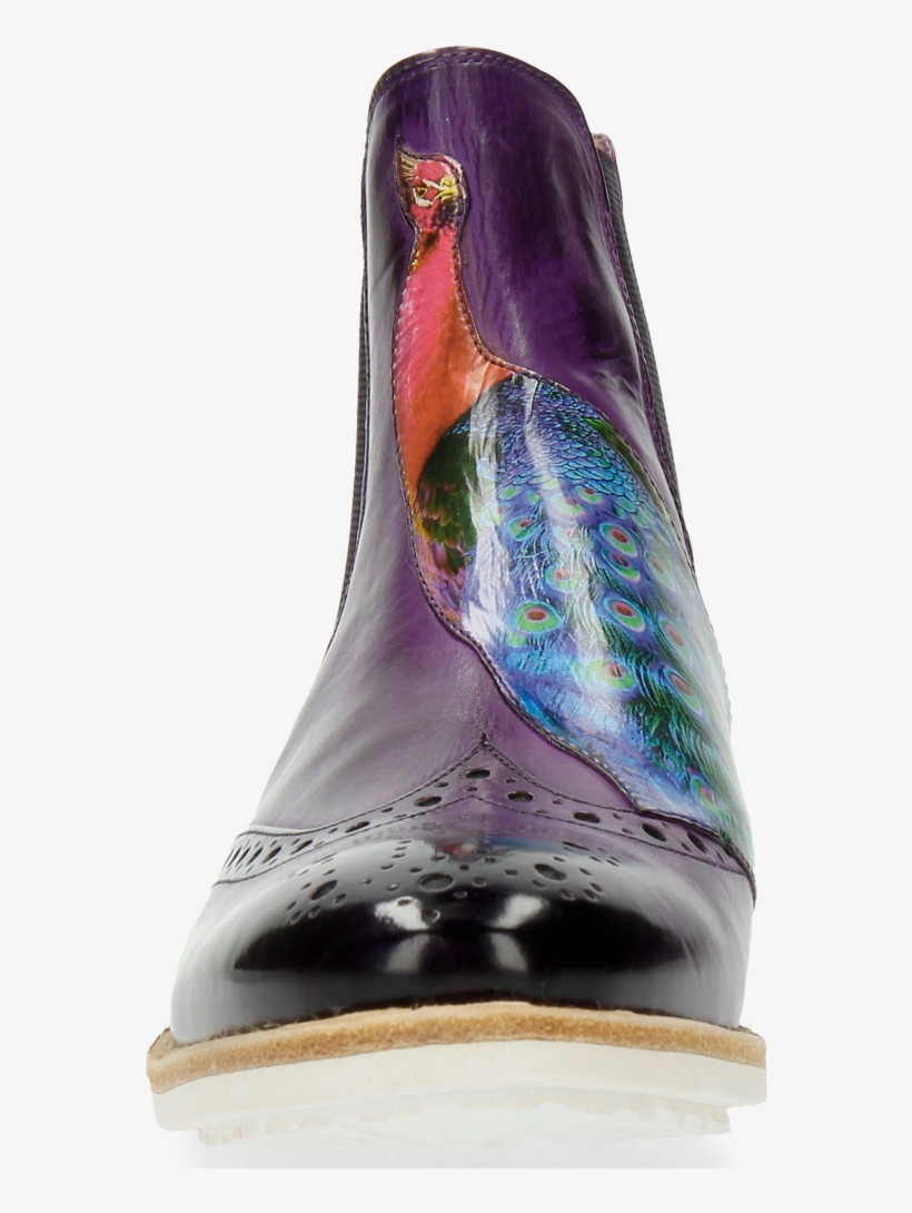 Ankle Boots Amelie 44 Purple Flame Peacock Bee - Chelsea Boot, transparent png download