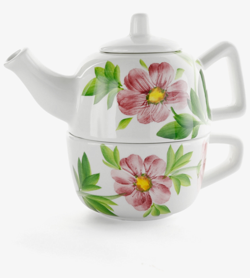 Picture Of Mallow Teapot With Cup - Teapot, transparent png download
