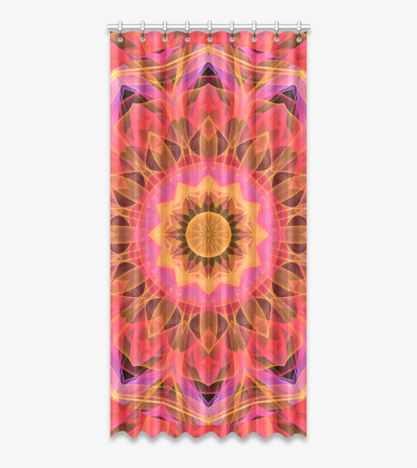 Abstract Peach Violet Mandala Ribbon Candy Lace Window - Tapestry, transparent png download