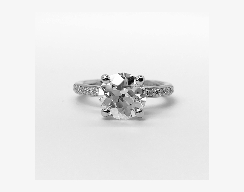 Bostonian Brighton Ring In Platinum With Custom Crown - Engagement Ring, transparent png download