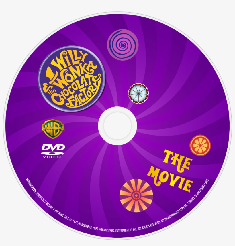 Willy Wonka & The Chocolate Factory Dvd Disc Image - Tom & Jerry Willy Wonka And The Chocolate Factory, transparent png download