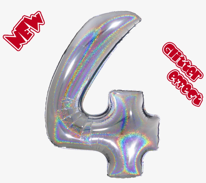Numero Grande Foil Glitterato Cm 66/26 - Balloon, transparent png download