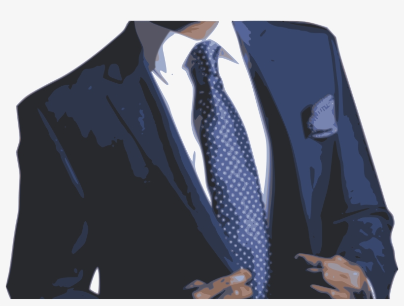 Big Image - Cravate Sur Costume Bleu, transparent png download