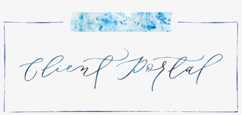 Client Portal Button-05 - Handwriting, transparent png download