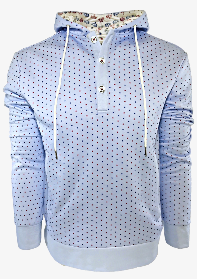 Watson Family Red Blue Dot Hoodie - Polka Dot, transparent png download