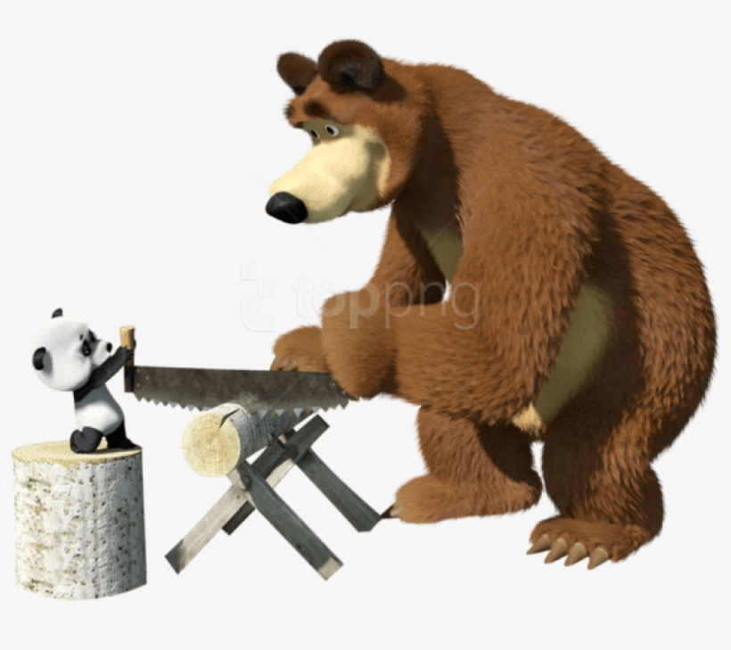 Free Png Download Masha And The Bear Cartoon Transparent - Masha E Orso Adesivi Da Stampare, transparent png download