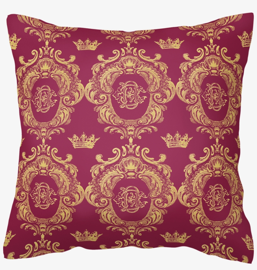 Regal Crown Crest Red & Gold - Cushion, transparent png download