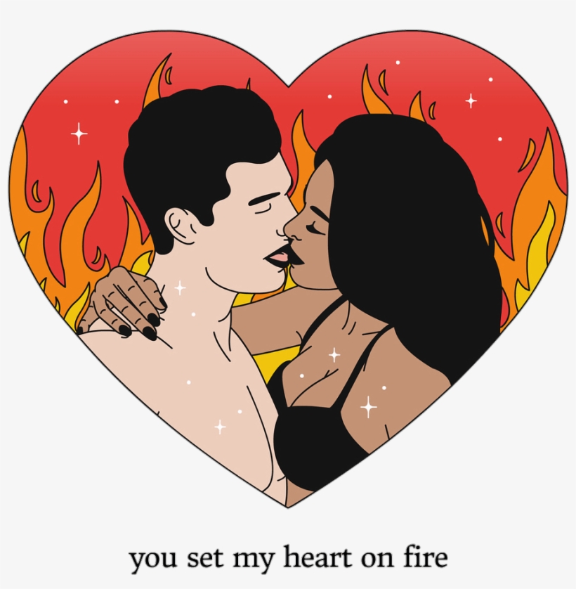 Love Heart Fire - Romance, transparent png download