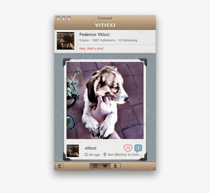 Carousel Is A Beautiful Instagram Client For Mac - Beagle, transparent png download