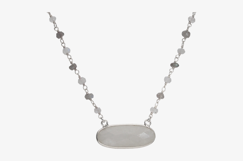 Moonstone Labradorite Sterling Silver Necklace - Necklace, transparent png download