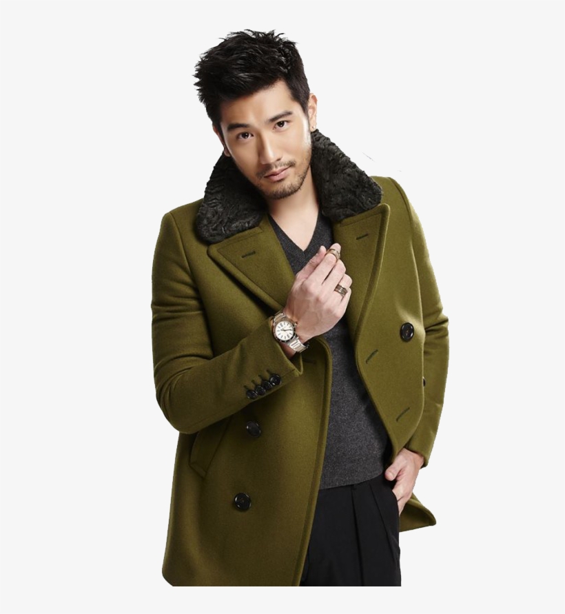 Godfrey Gao, Male Models, Coats, Men Models, Wraps, - Overcoat, transparent png download