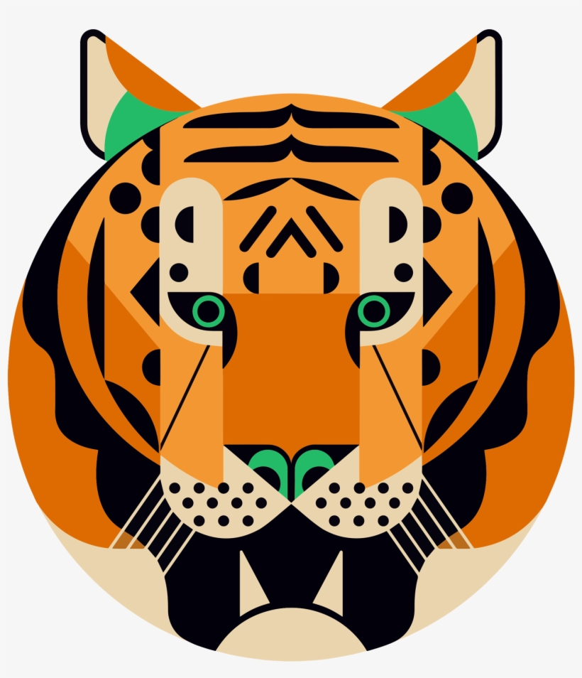 Strength Shaman Logo Owen Davey Illustration Art - Owen Davey Tiger, transparent png download