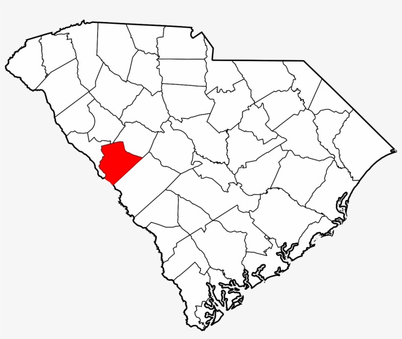 Map Of South Carolina Highlighting Edgefield County South Carolina