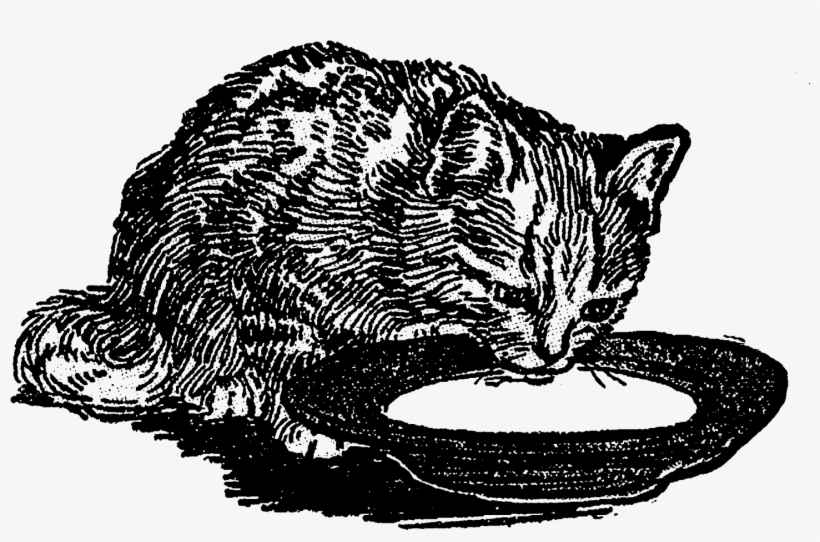 Digital Kitten Clip Art Downloads - Cat Grabs Treat, transparent png download