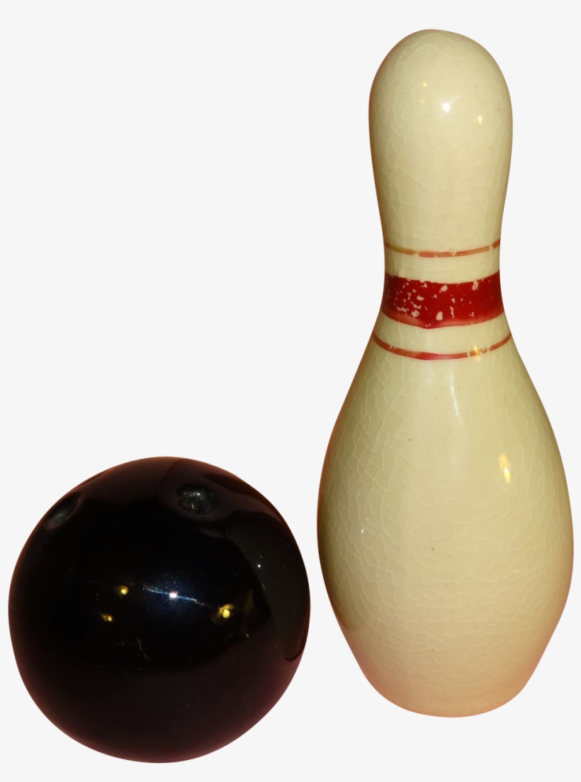 Bowling Pin Ball Salt & Pepper Shakers - Ten-pin Bowling, transparent png download