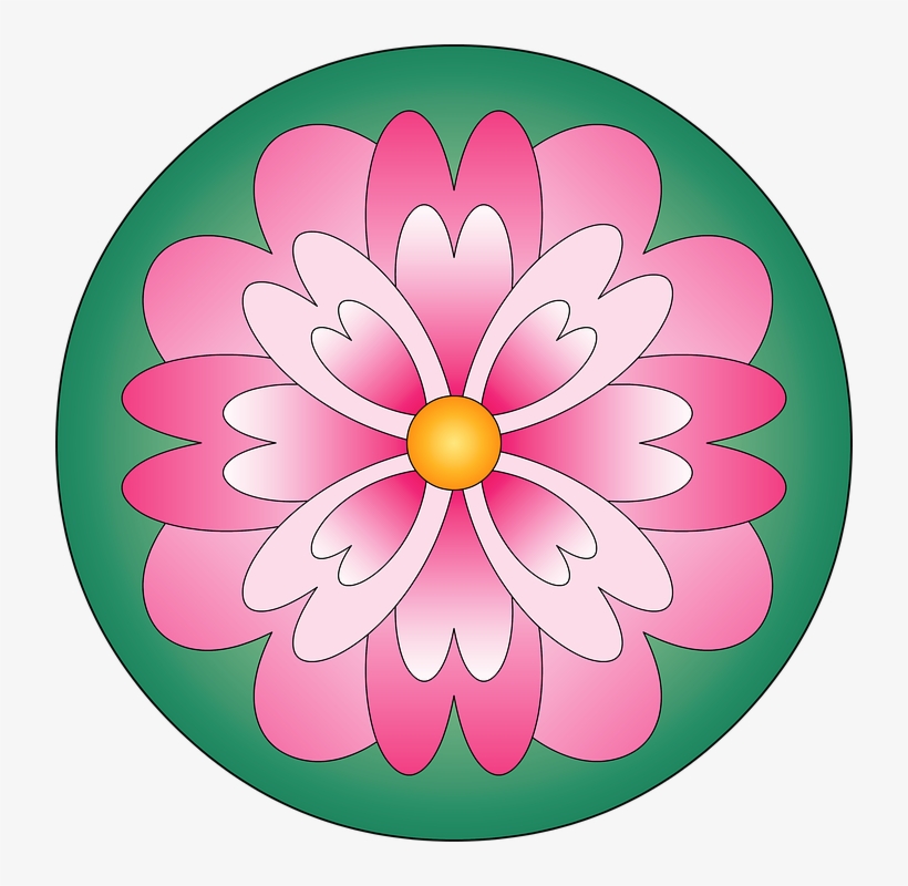 Flower Mandala Color Pink - Bottled Water Free Day, transparent png download