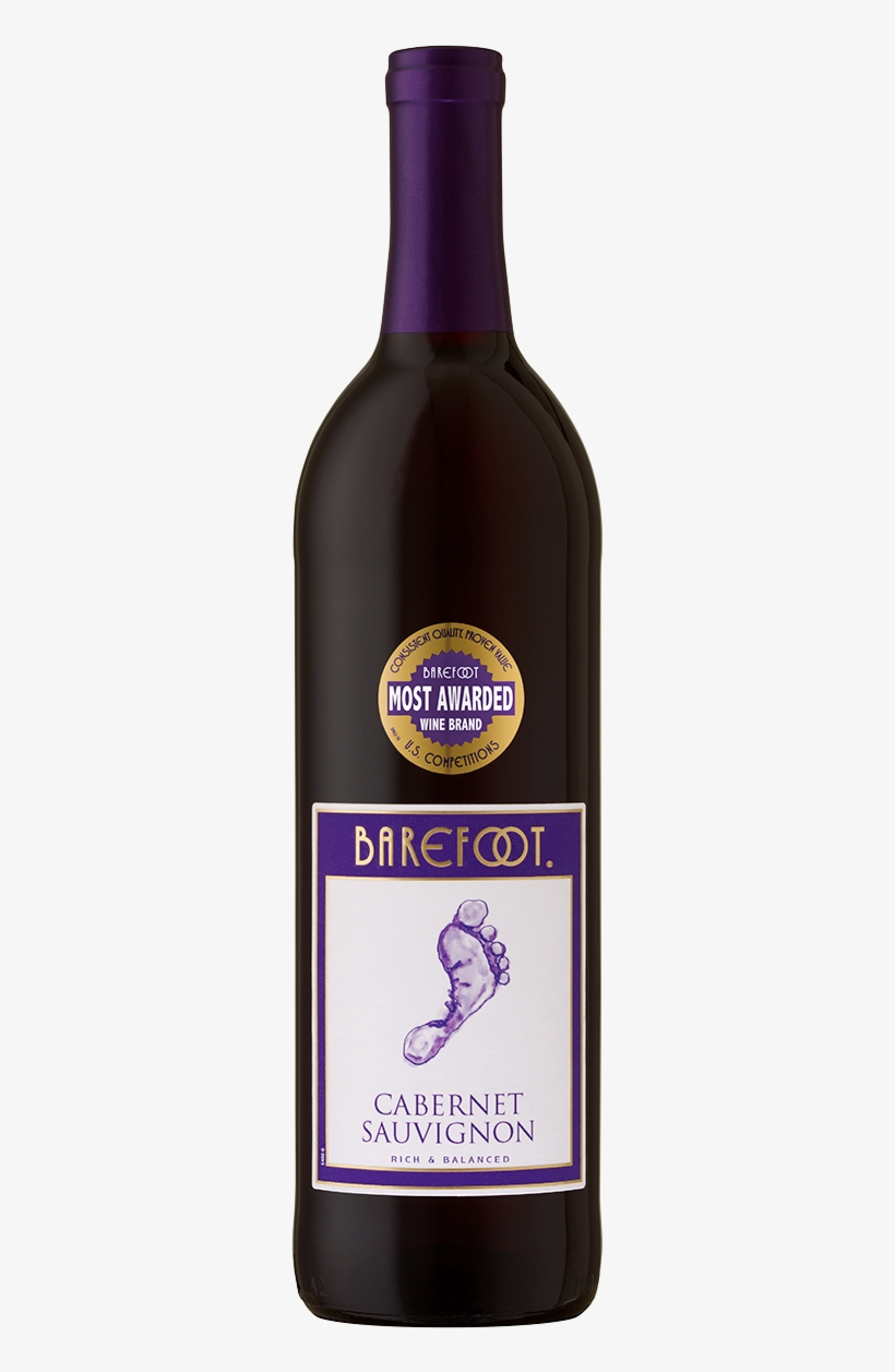 Cabernet Sauvignon Wine - Sweet Red Wine Barefoot, transparent png download