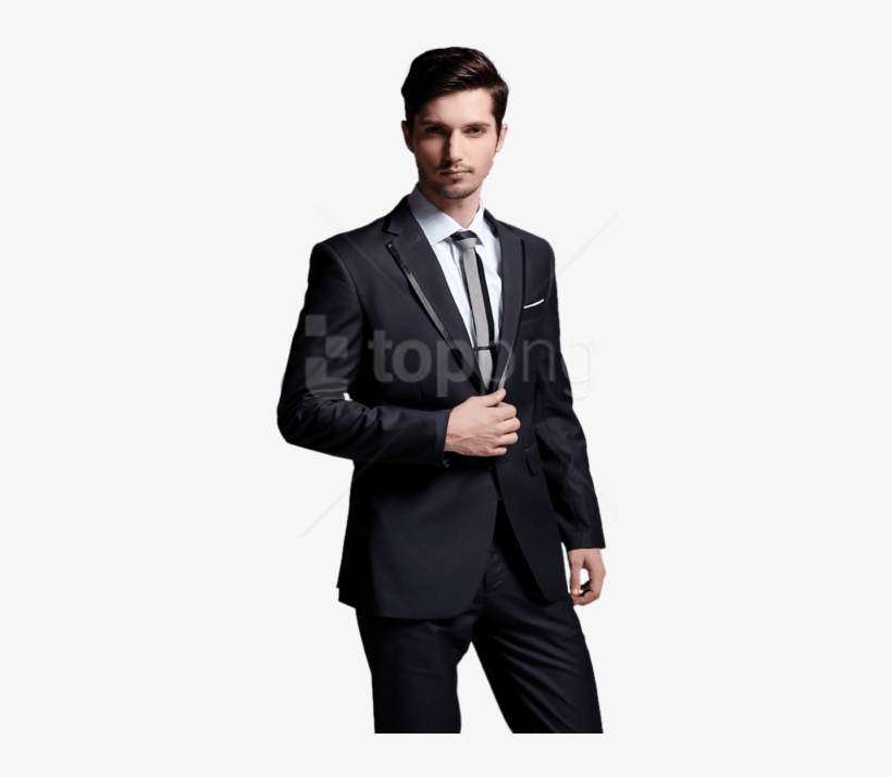 Black Suit Png - Men With Black Suit Png, transparent png download