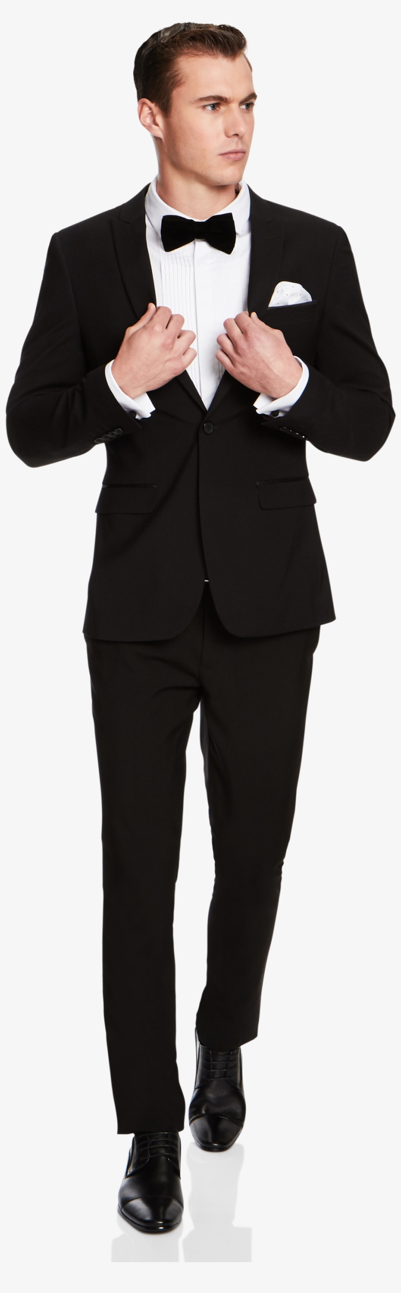 Black Aston Slim Fit Suit - Tuxedo, transparent png download