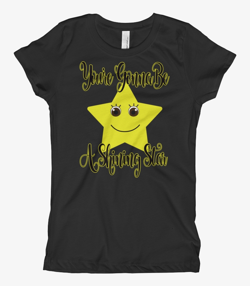 Shining Star Girl's - T-shirt, transparent png download