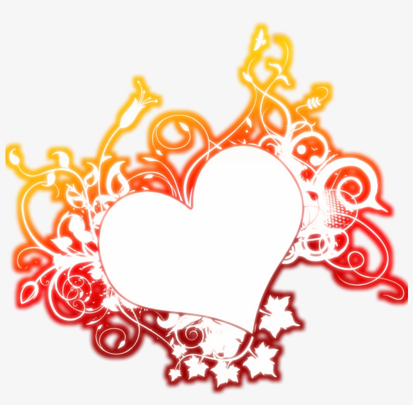 #neon #heart #hearts #fire #red #yellow #orange #love - Heart, transparent png download