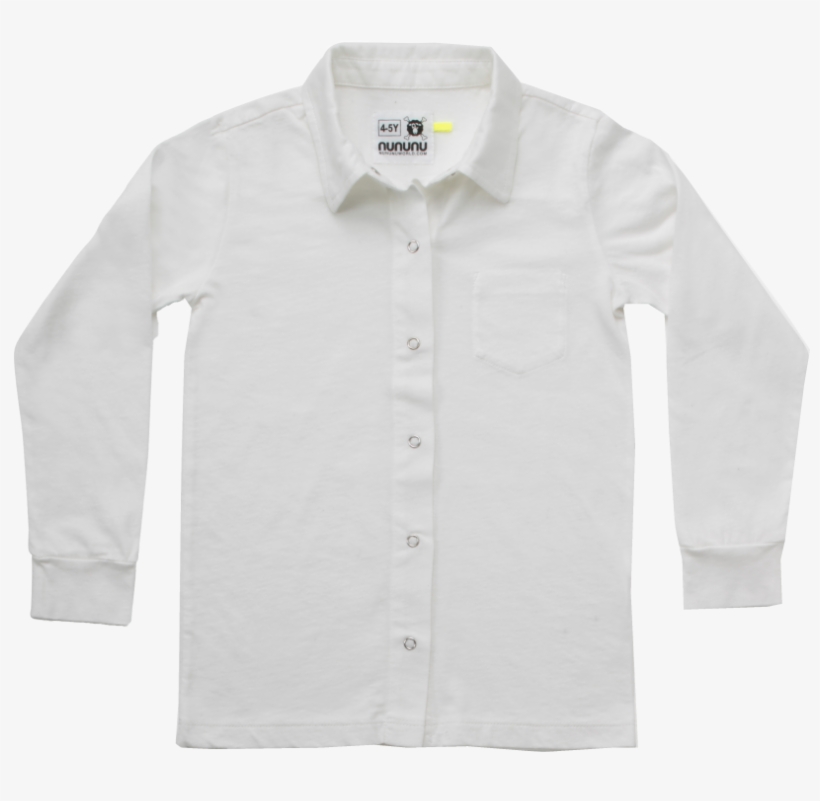 Nununu Button Shirt - Long-sleeved T-shirt, transparent png download