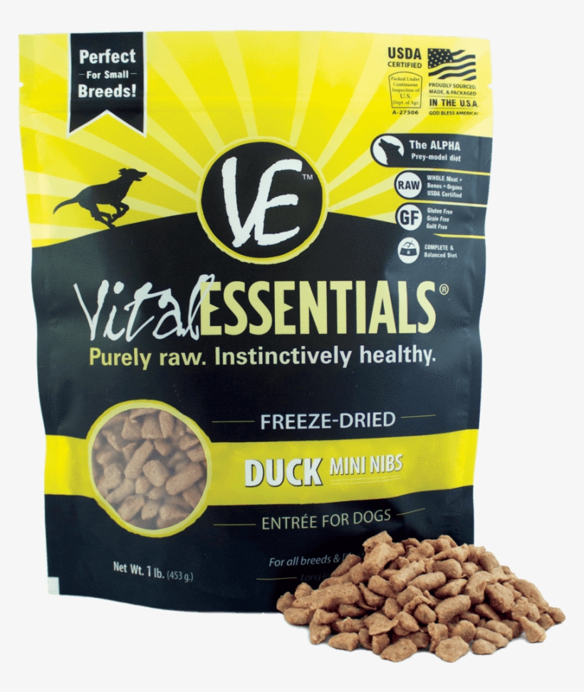 Vital Essentials Freeze Dried Grain Free Duck Mini - Vital Essentials Minnows, transparent png download