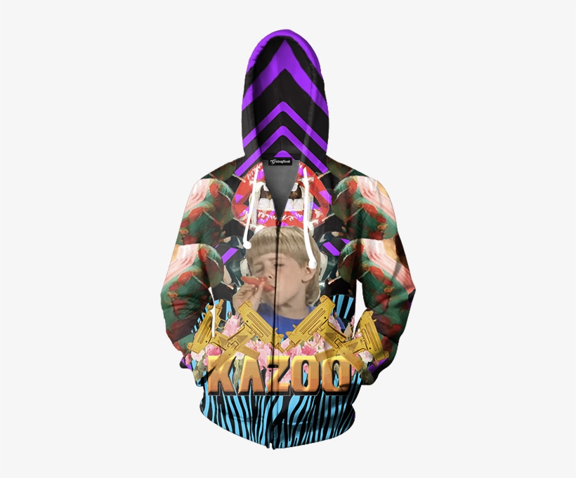 Kazoo Kid Zip Up Hoodie - Hoodie, transparent png download