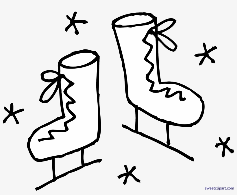 4819 X 3731 12 - Cartoon Ice Skates Drawing, transparent png download