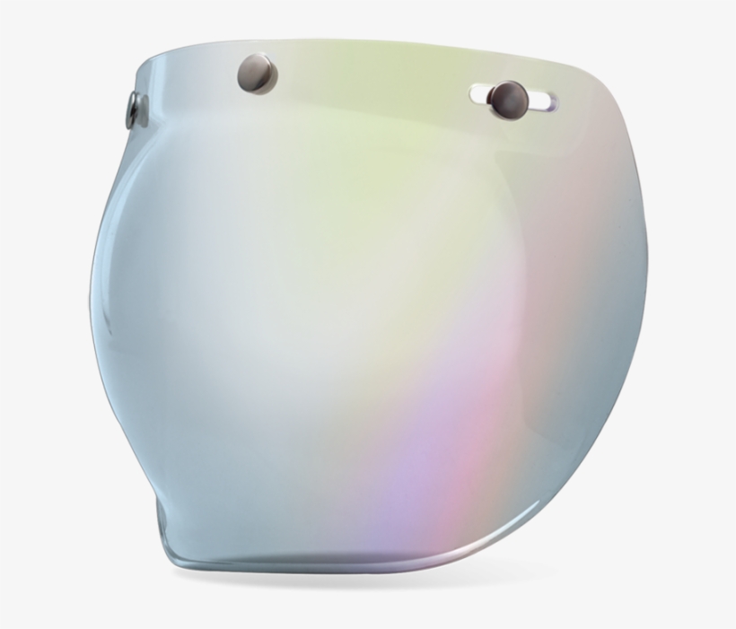 Bell Custom 500 3-snap Bubble Shield - 3 Snap Bubble Shield Silver Iridium, transparent png download