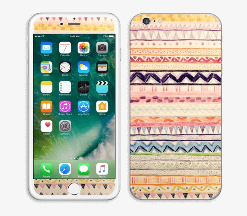 Hand Drawn Aztec Skin Iphone 6 Plus - Iphone 7 Plus 256gb Rosa, transparent png download