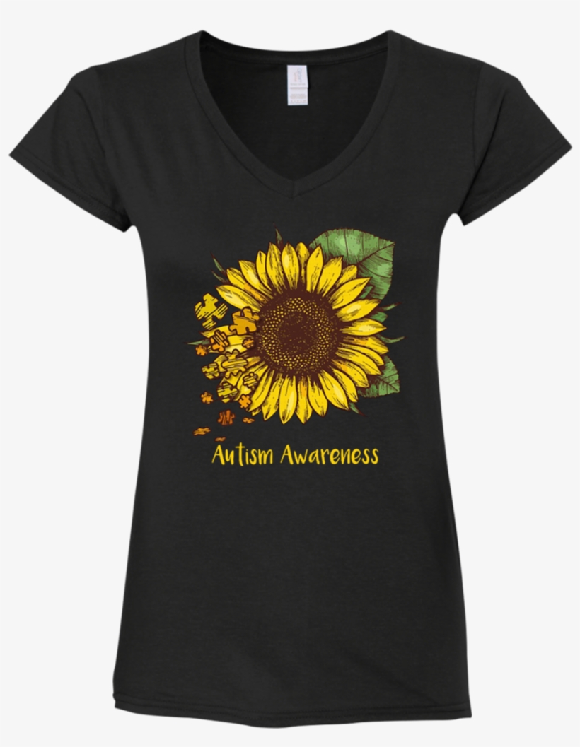 Sunflower Autism Awareness T-shirt - Shirt, transparent png download