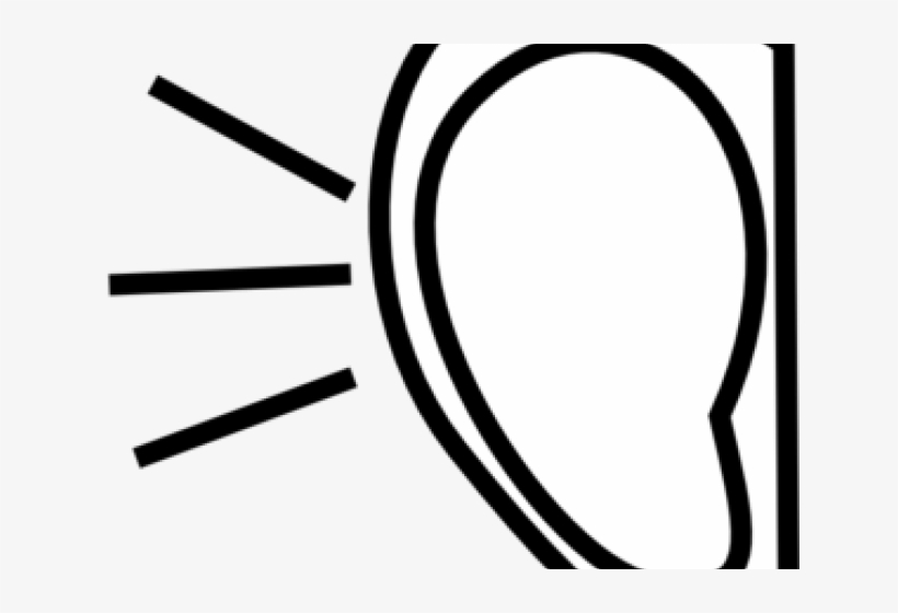 Listening Ears Cliparts - Line Art, transparent png download