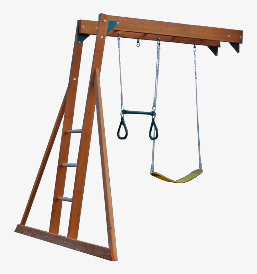 Monkey Bar With Trapeze Swing & Belt Swing - Swing, transparent png download