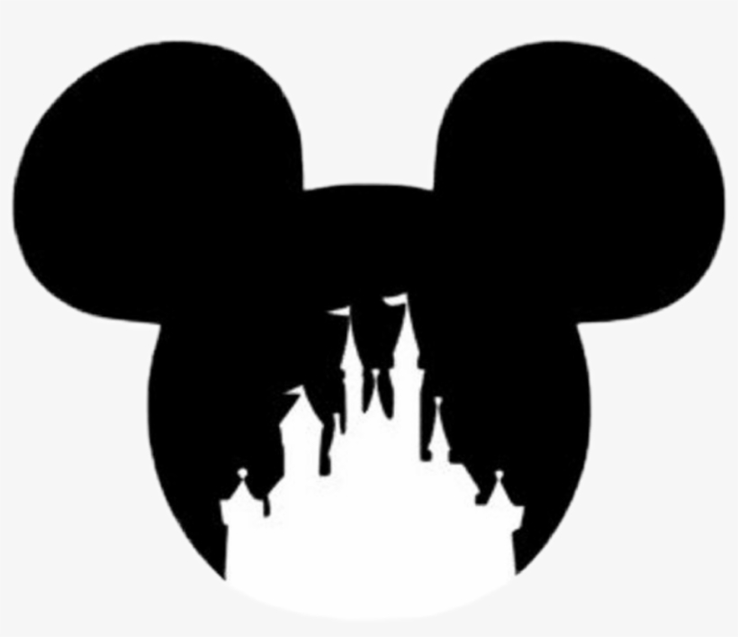 Mickeymouse Sticker - Mickey Disney Castle Silhouette, transparent png download