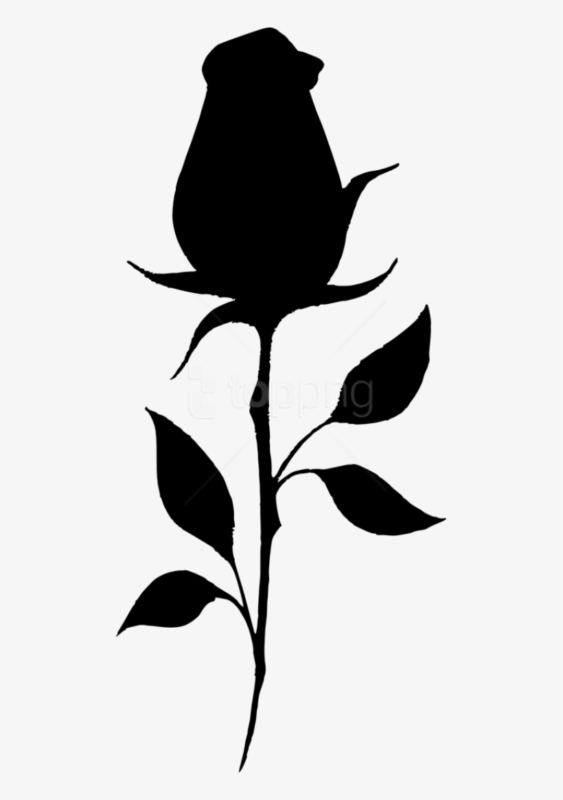 Rose Silhouette Png Free Images Toppng Silhouette Of A Rose Png Image Transparent Png Free Download On Seekpng