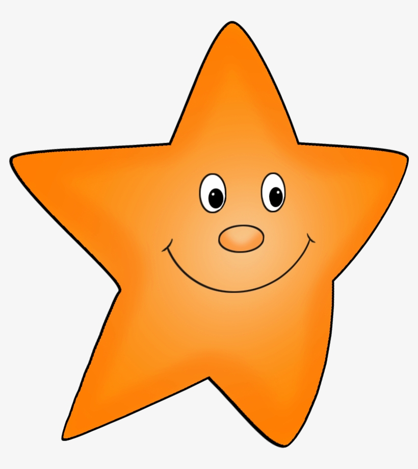 Orange Flower Clipart Cartoon Vector Cartoon Flower - Orange Stars Cartoon, transparent png download