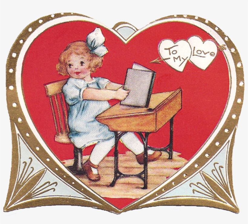 How Cute Would This Vintage Valentine's Day Graphic - Valentine Vintage, transparent png download