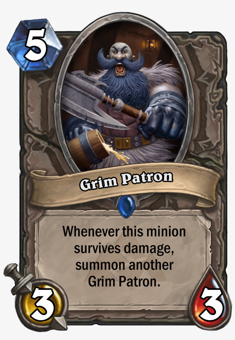 Grim Patron Transparent - Hearthstone First Cards, transparent png download