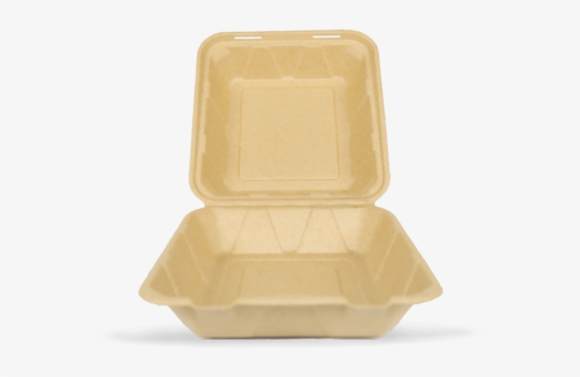Tan Open Takeout Box - Biodegradable Containers Png, transparent png download