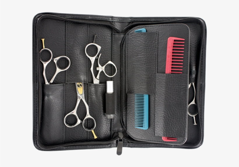 Large Zip-up Shear Case - Leather, transparent png download