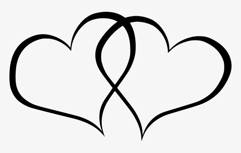 Inspirational Interlocking Wedding Views Amazing Clipart - Fancy Love Heart Outline, transparent png download
