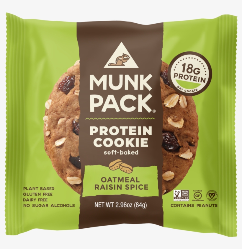 Oatmeal Raisin Spice - Munk Pack Protein Cookie, transparent png download