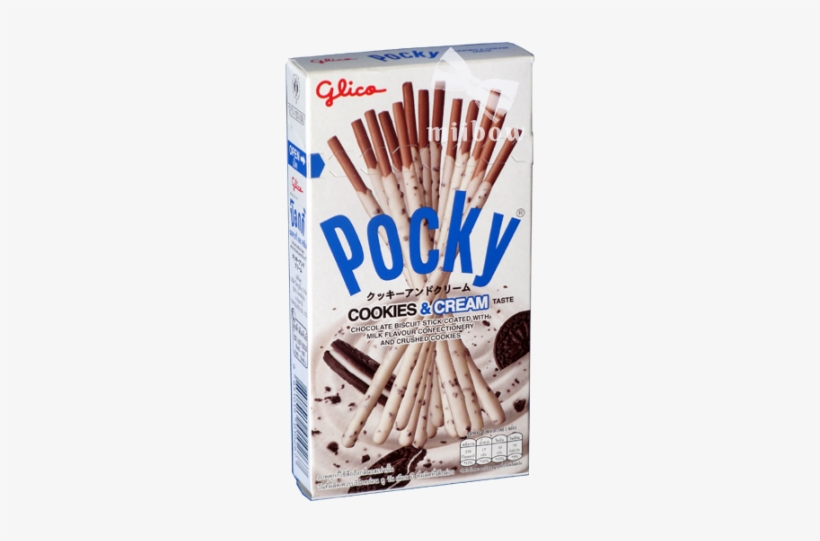 Glico Pocky Cookies & Cream Taste Biscuit Stick, transparent png download