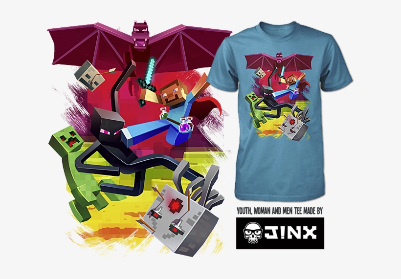 Jinx-tee - Minecraft Kids Shirt, transparent png download