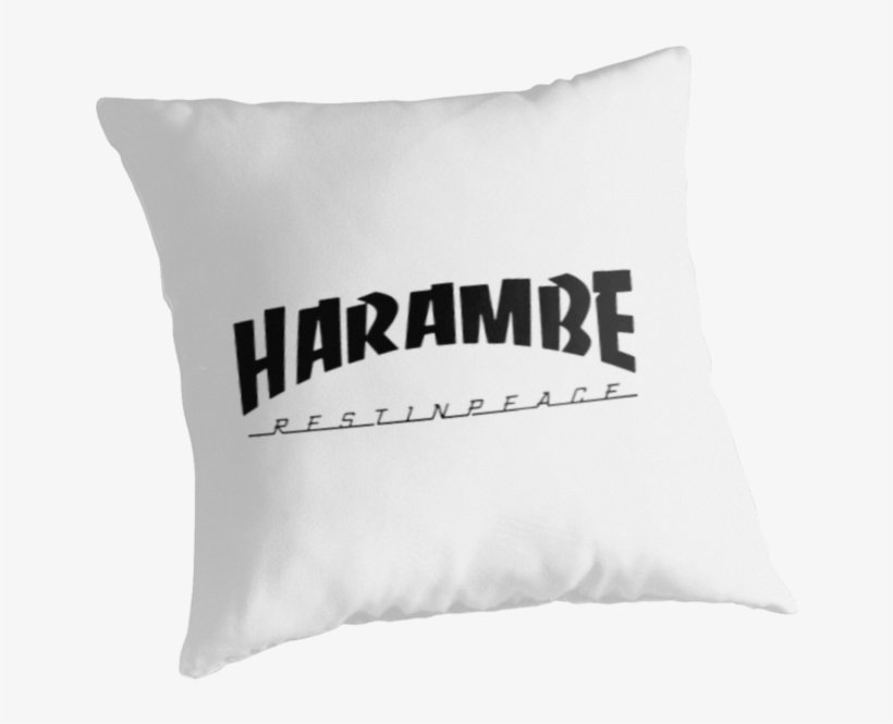 R - I - P Harambe - Cushion, transparent png download
